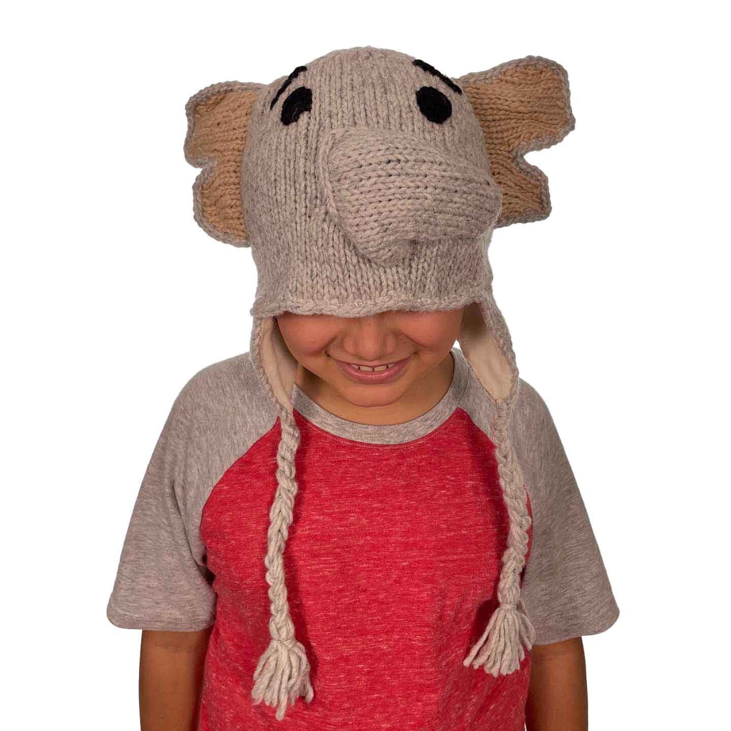 Warm and Soft Elephant Beanie Hat for Kids