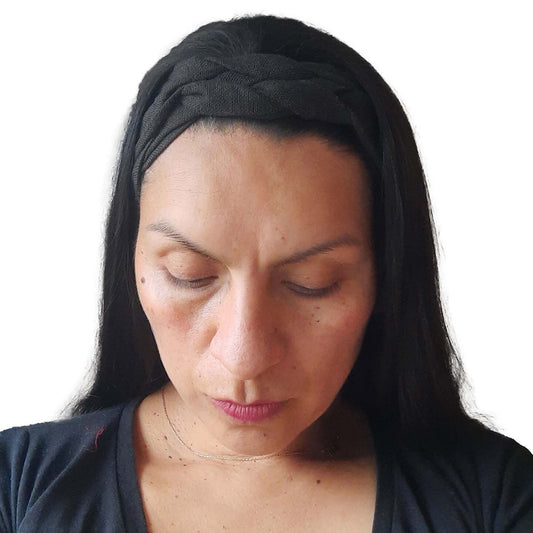 Black Braided Headband for Nurse