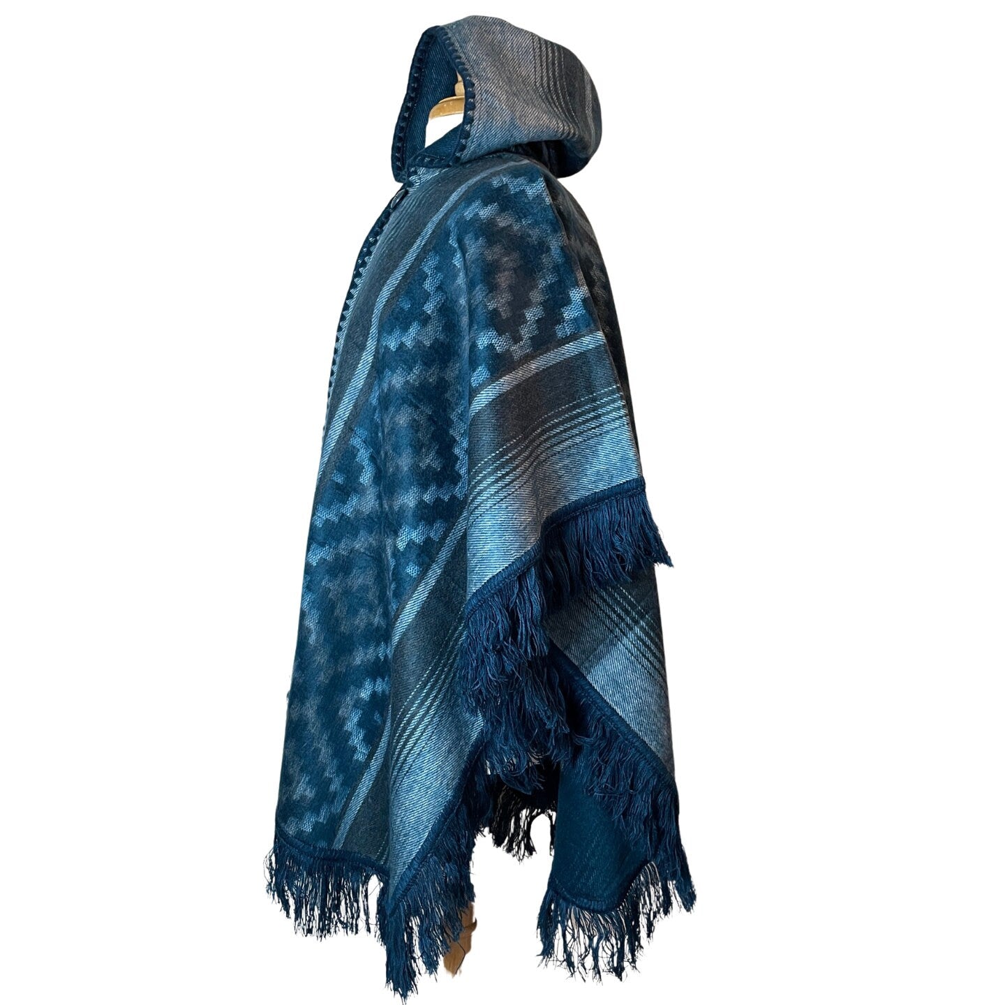 Open Hooded Poncho Women | Classic Blue