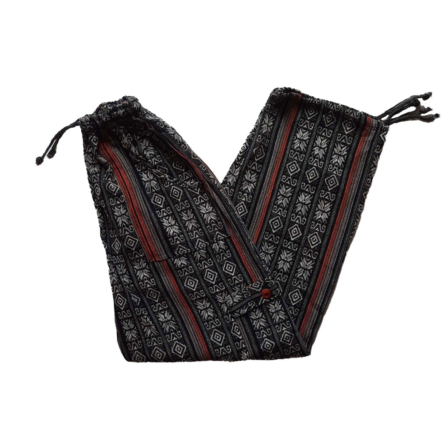 Cargo Pants Size L | Black Gray Orange