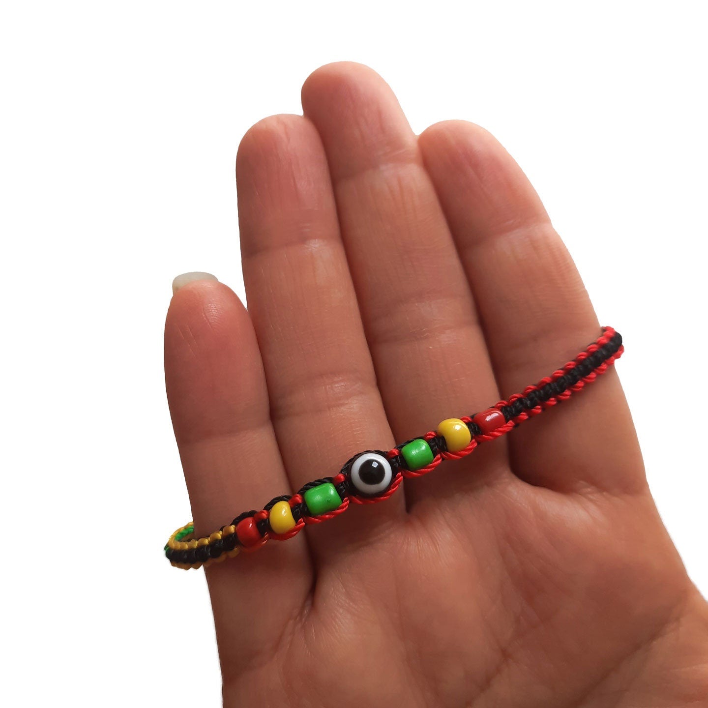 Adjustable Evil Eye Friendship Bracelet for Men or Women