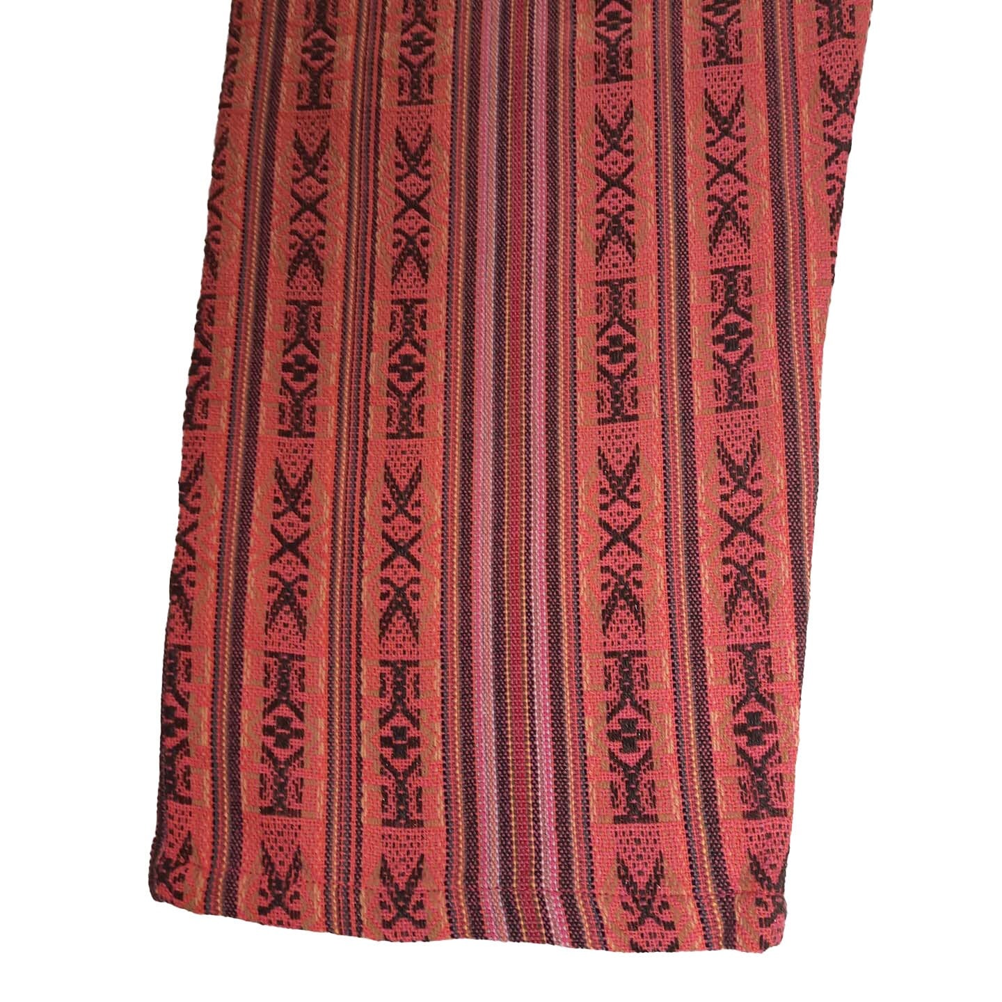 Boho Pants with Hidden Pockets Size L | Coral Brown