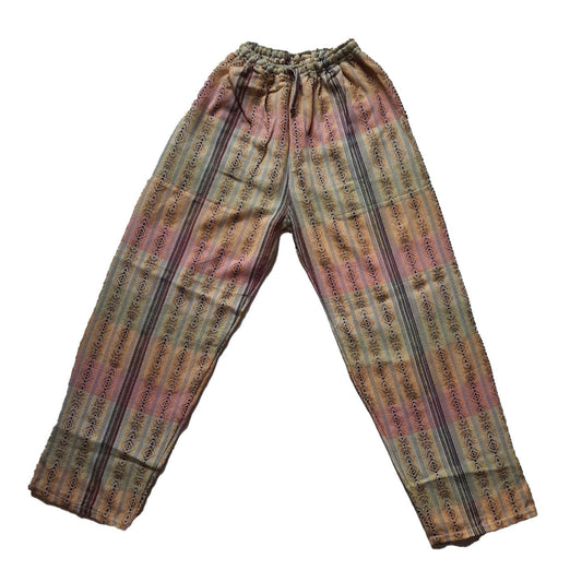 Pants Size XL | Hippie Pants | Loungewear Womens Pants | Comfy Clothes | Mens Pants with Hidden Pockets | Beige Pink | Father's Day Gift