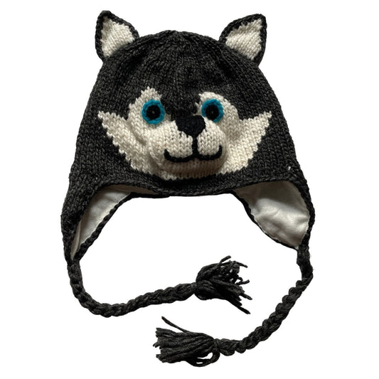 Husky Fleece Beanie Hat for Kids and Adults
