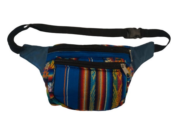Trendy Tribal Fanny Pack | Blue Brown Orange