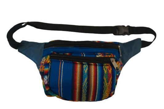 Trendy Tribal Fanny Pack | Blue Brown Orange