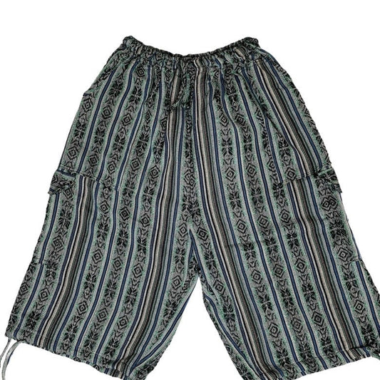 Comfy Cargo Shorts Size 2XL | Green White Black