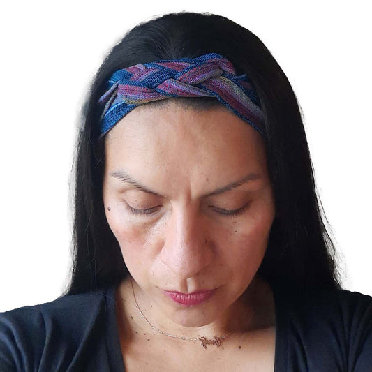 Braided Headbands for Women | Blue Purple