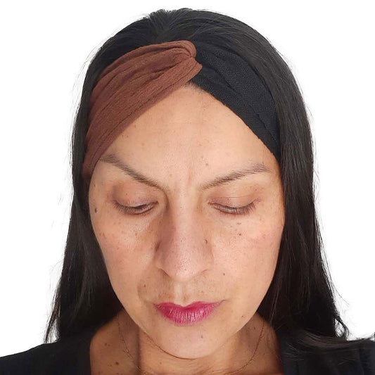 Twisted Headband | Brown Black