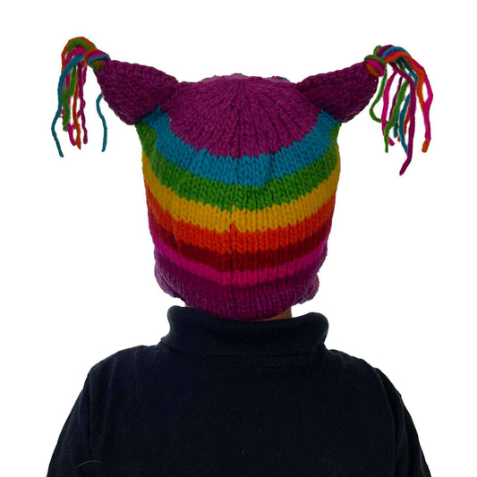 Owl Beanie Hat for Kids and Adults | Purple