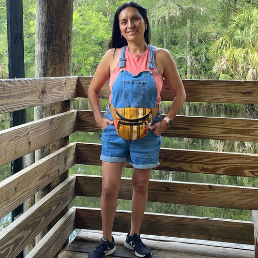 Festival Zipper Fanny Pack | Mustard Brown