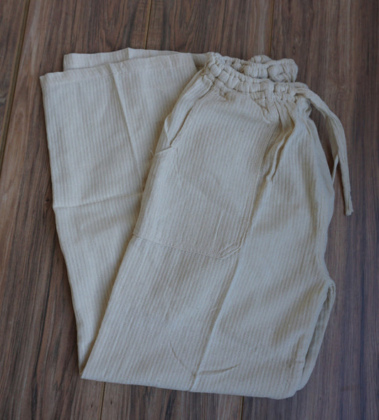 Beige Woven Boho Pants Size XL