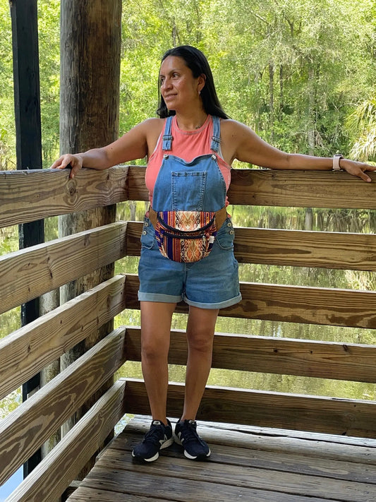 Festival Zipper Fanny Pack | Gold Purple