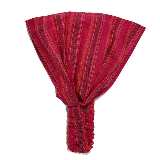 Wide Yoga Headbands for Men and Women | Striped Hot Pink