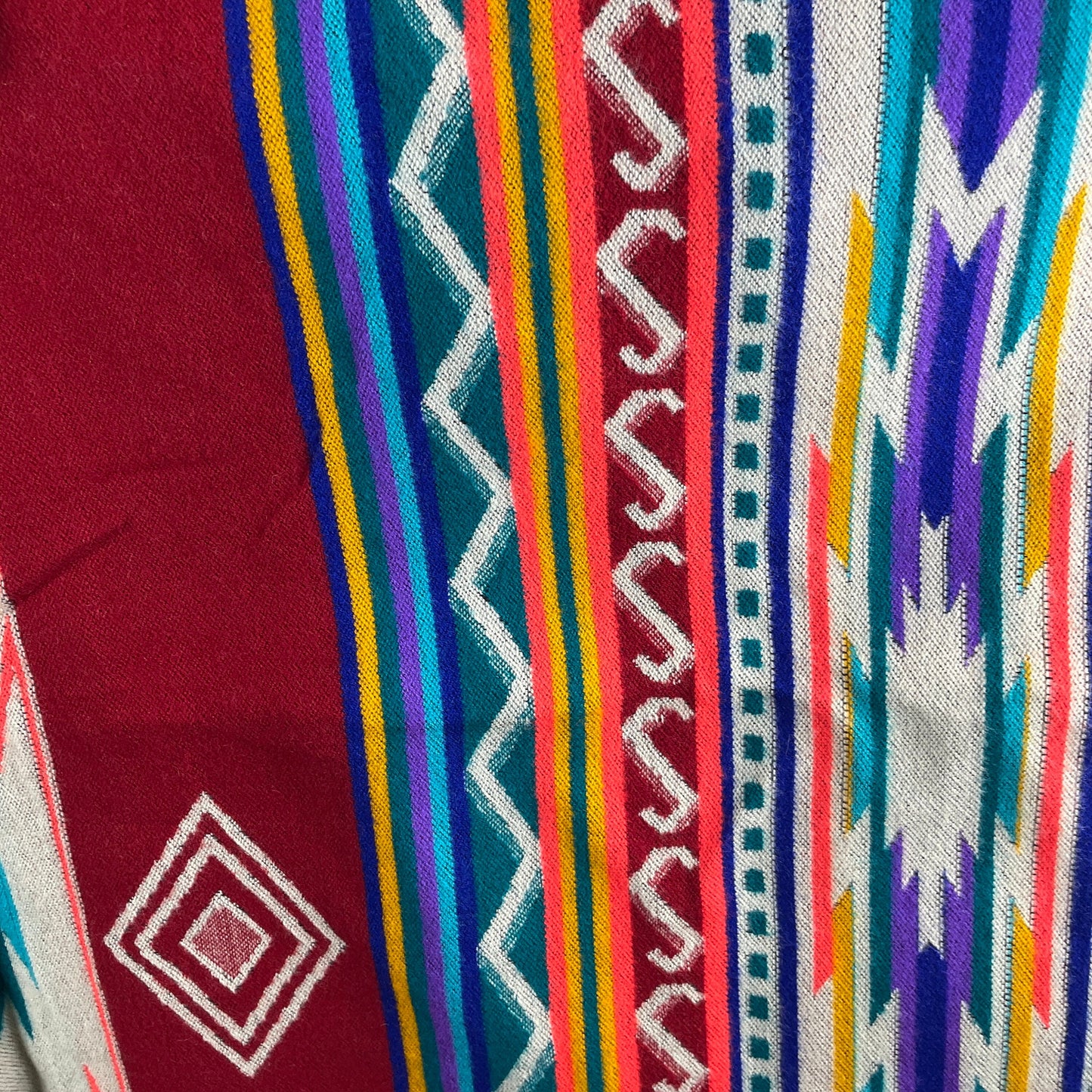 Cozy Wool Poncho for Women and Men | Fierce Red Orange