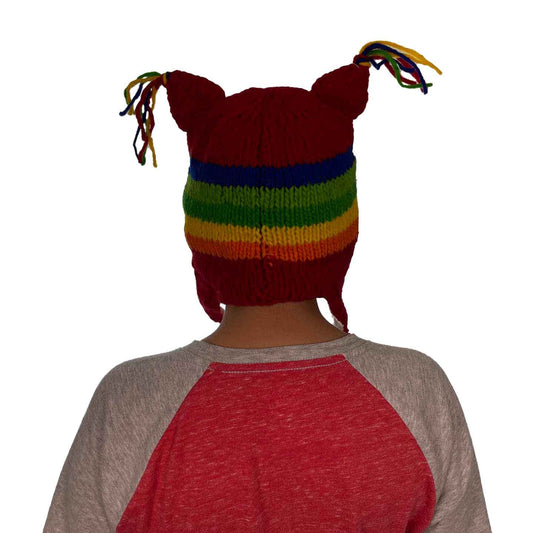 Red Owl Beanie Hat for Kids and Adults