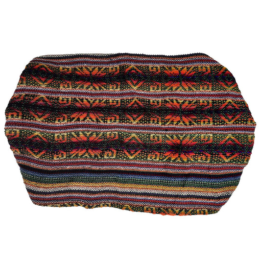 Wide Boho Headband | Green Colorful