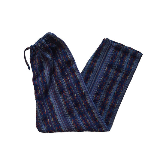 Pants Size M | Mens Hippie Pants | Blue Yellow Teal Womens Boho Pants with Hidden Pockets| Loungewear | Comfy Clothes