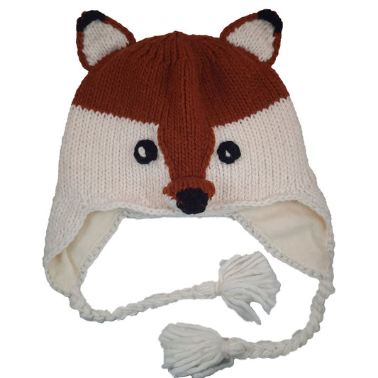 Fox Beanie Hat for Kids and adults