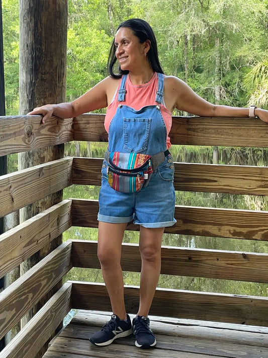 Festival Zipper Fanny Pack | Smokey Blue Orange