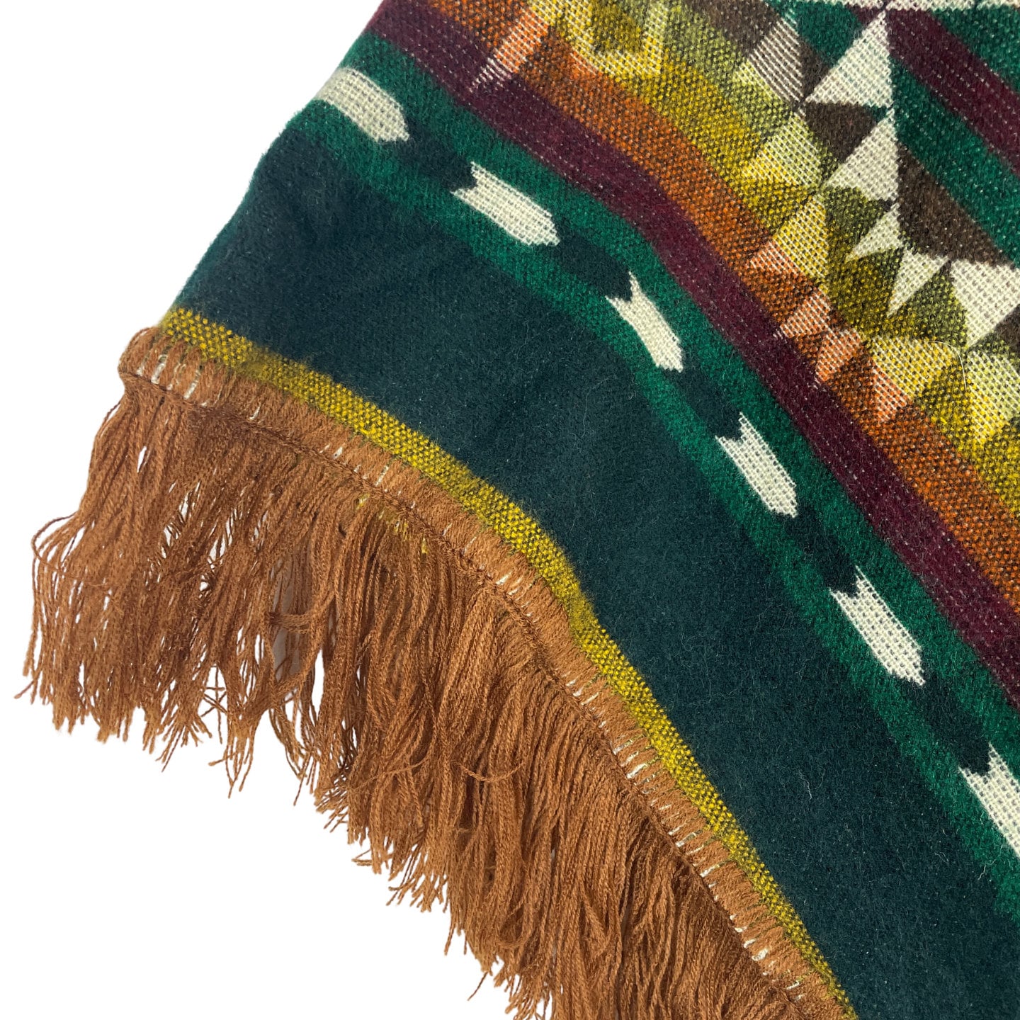 Hooded Alpaca Wool Baby Poncho 0-12 months | Kids Overcoat for Fall and Winter | Emerald Copper