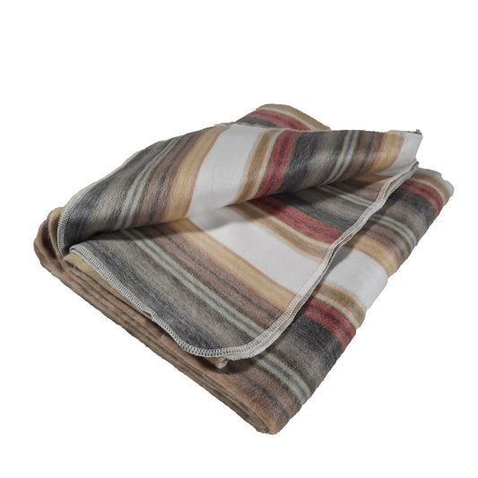 Warm and Versatile Alpaca Wool Blanket | Beige Brown Lightweight Throw | Minimalist Queen Size Bedding