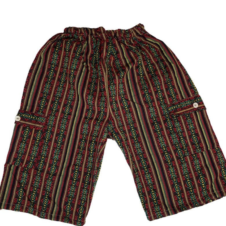 Boho Hippie Cargo Shorts Size M | Deep Rasta