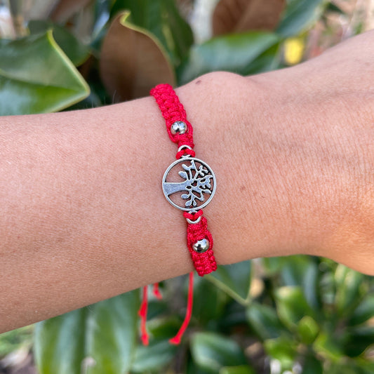 Handwoven Adjustable Red String Friendship Bracelet