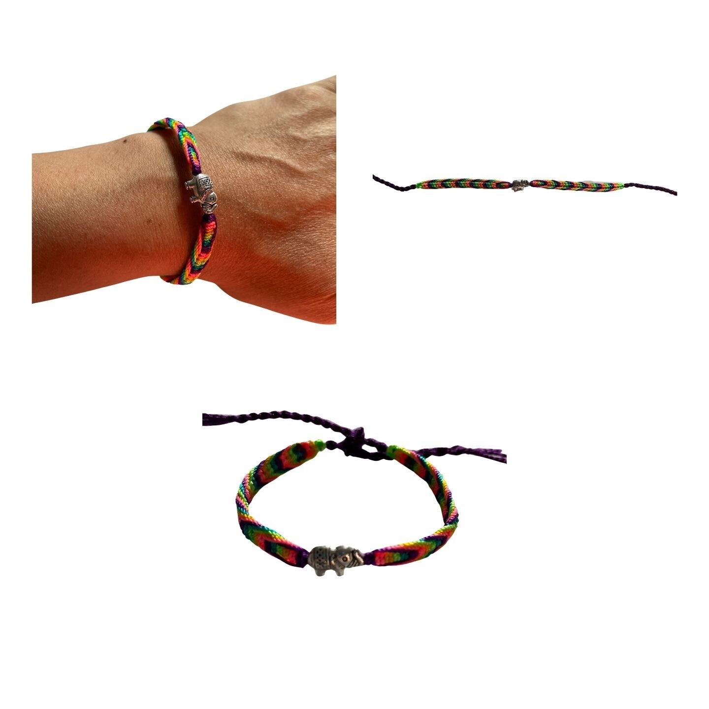 Elephant Adjustable Friendship Bracelet  for Men or Women