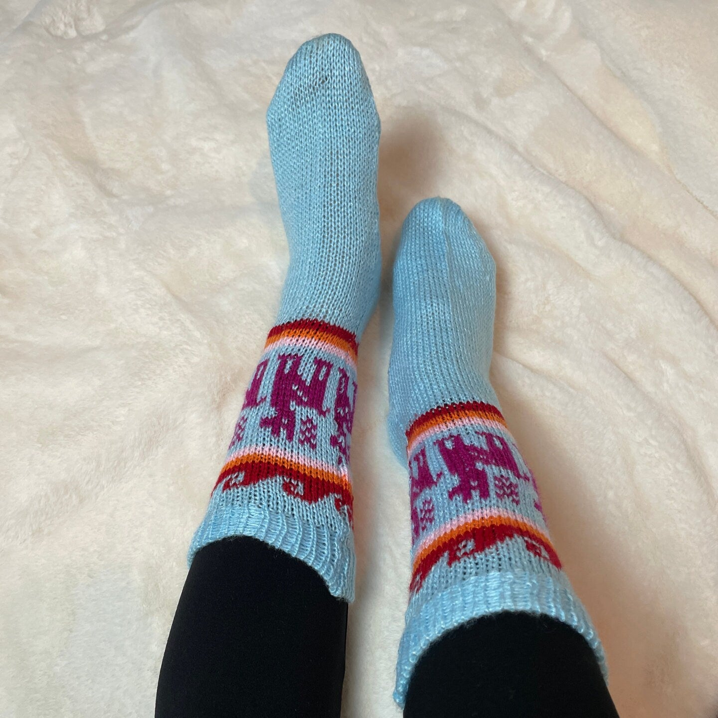 Warm Soft Winter Colorful Mid Calf Socks | Size 9-10 US Adult Socks