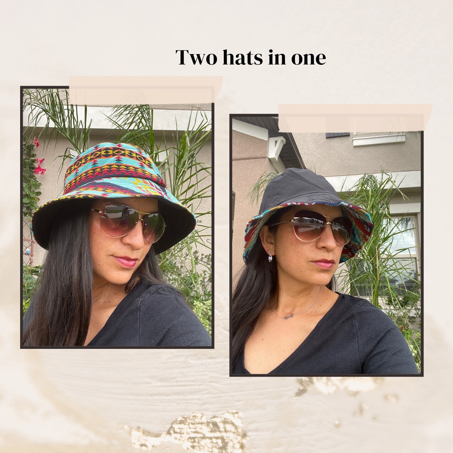 Reversible Cotton Bucket Hat - Trendy Beach Hat for Summer Adventures