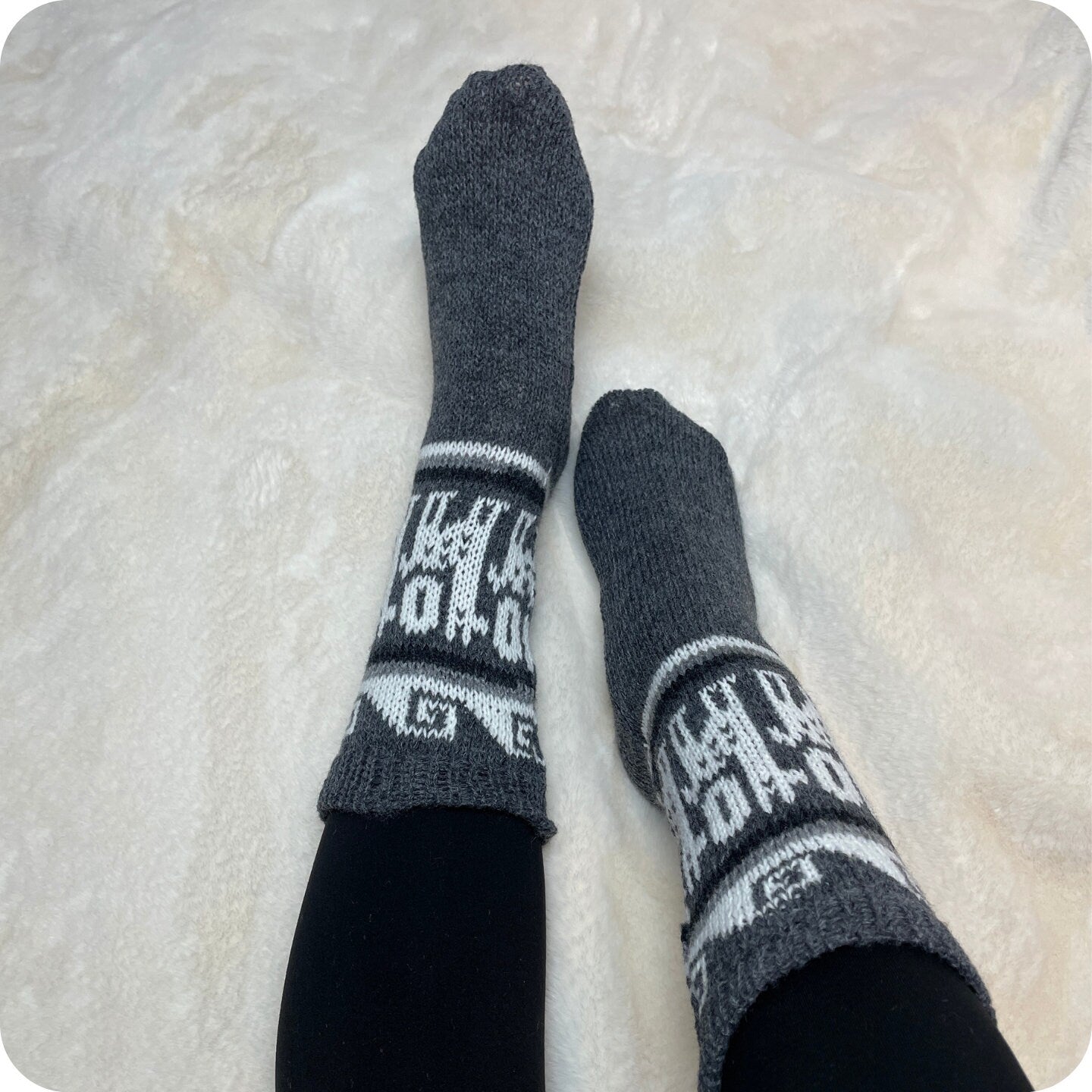 Warm Soft Winter Neutral Colors Mid Calf Socks | Size 6-8 US Adult Socks