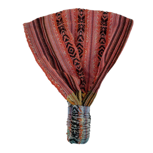 Wide Headbands for Women and Men | Deep Orange Black White