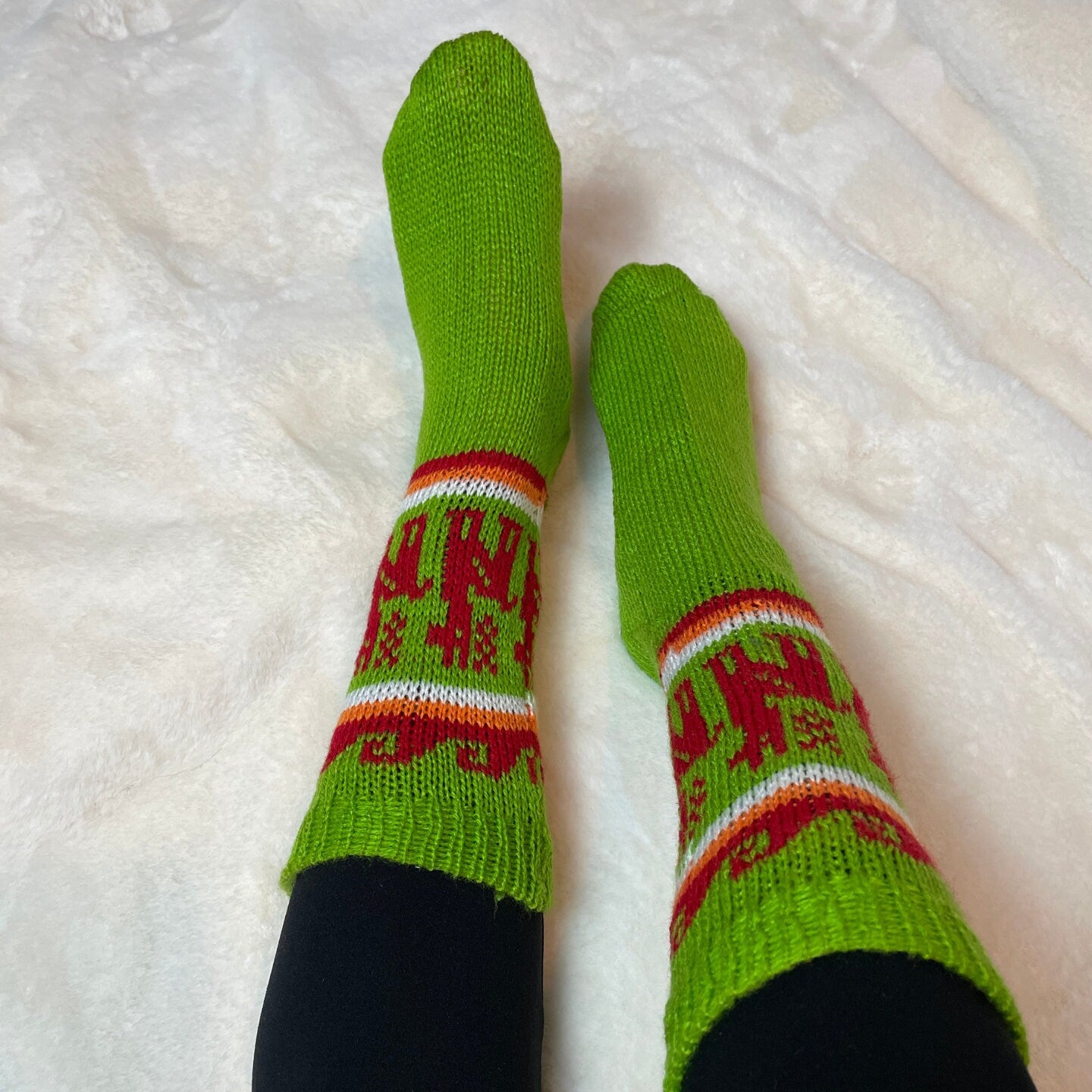 Warm Soft Winter Colorful Mid Calf Socks | Size 9-10 US Adult Socks