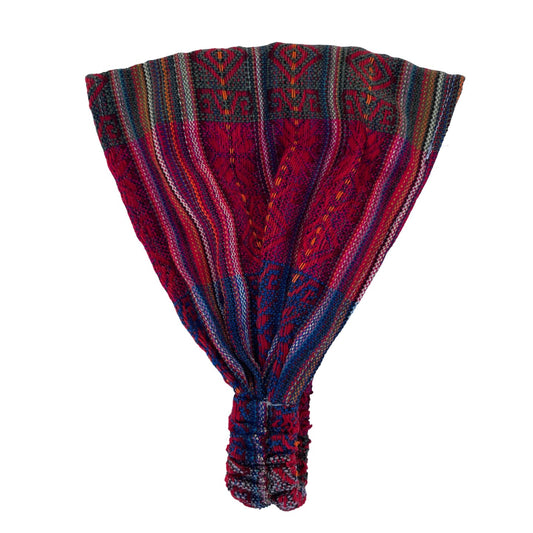 Hippie Boho Wide Headband for Women and Men | Fiery Red Green White