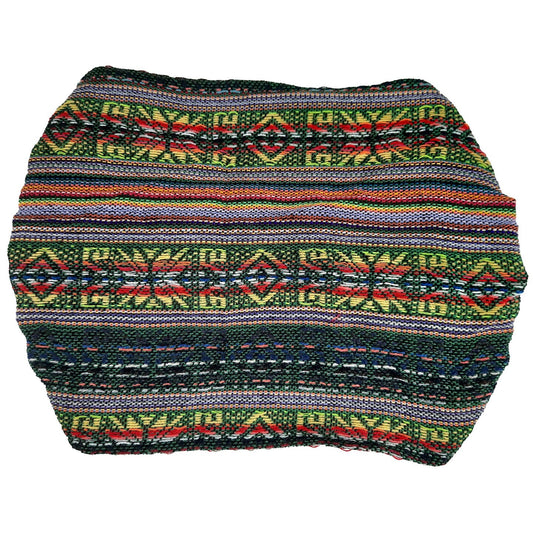 EXTRA LARGE Wide Boho Headband | Green Colorful