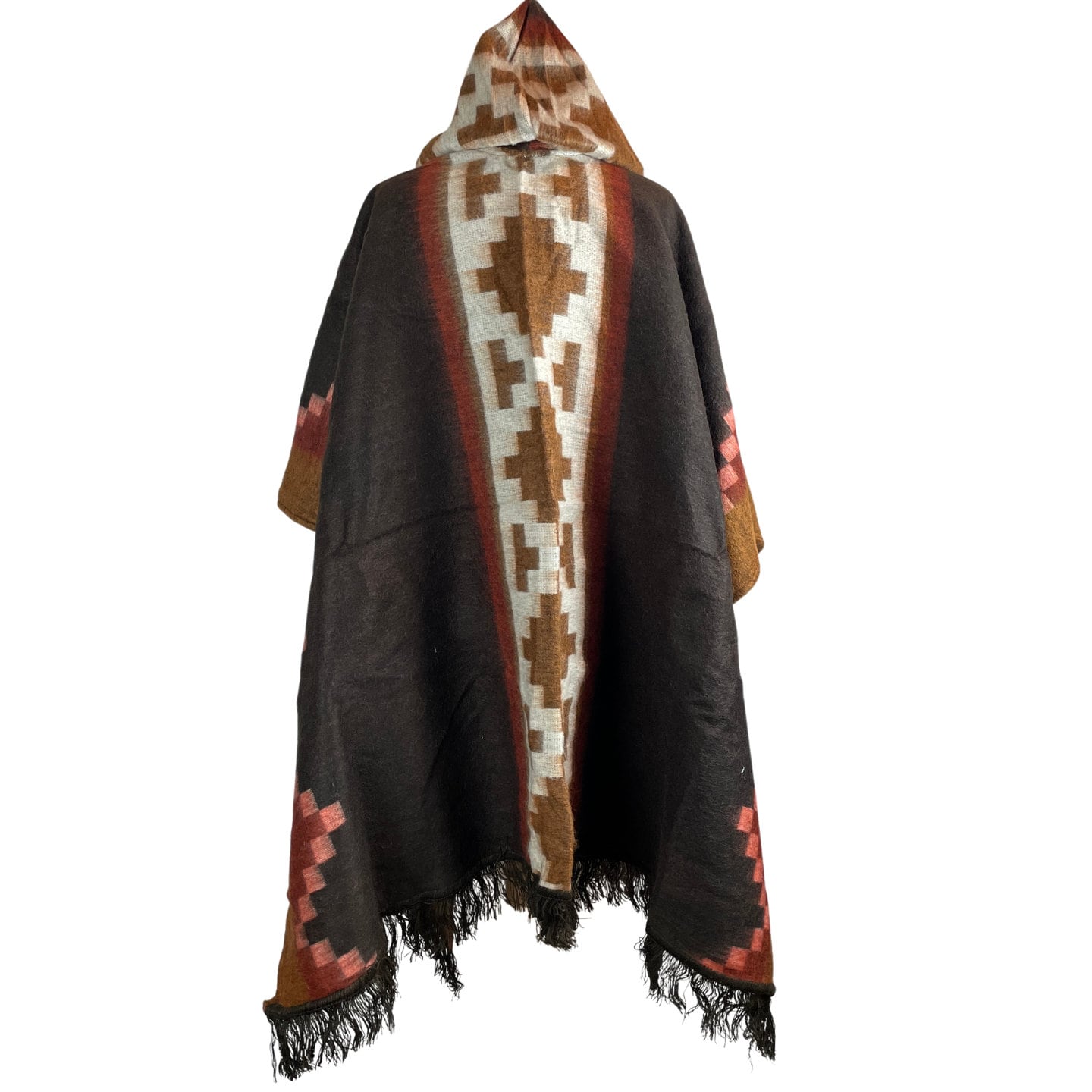 Unisex Hooded Poncho | Chocolate Rust