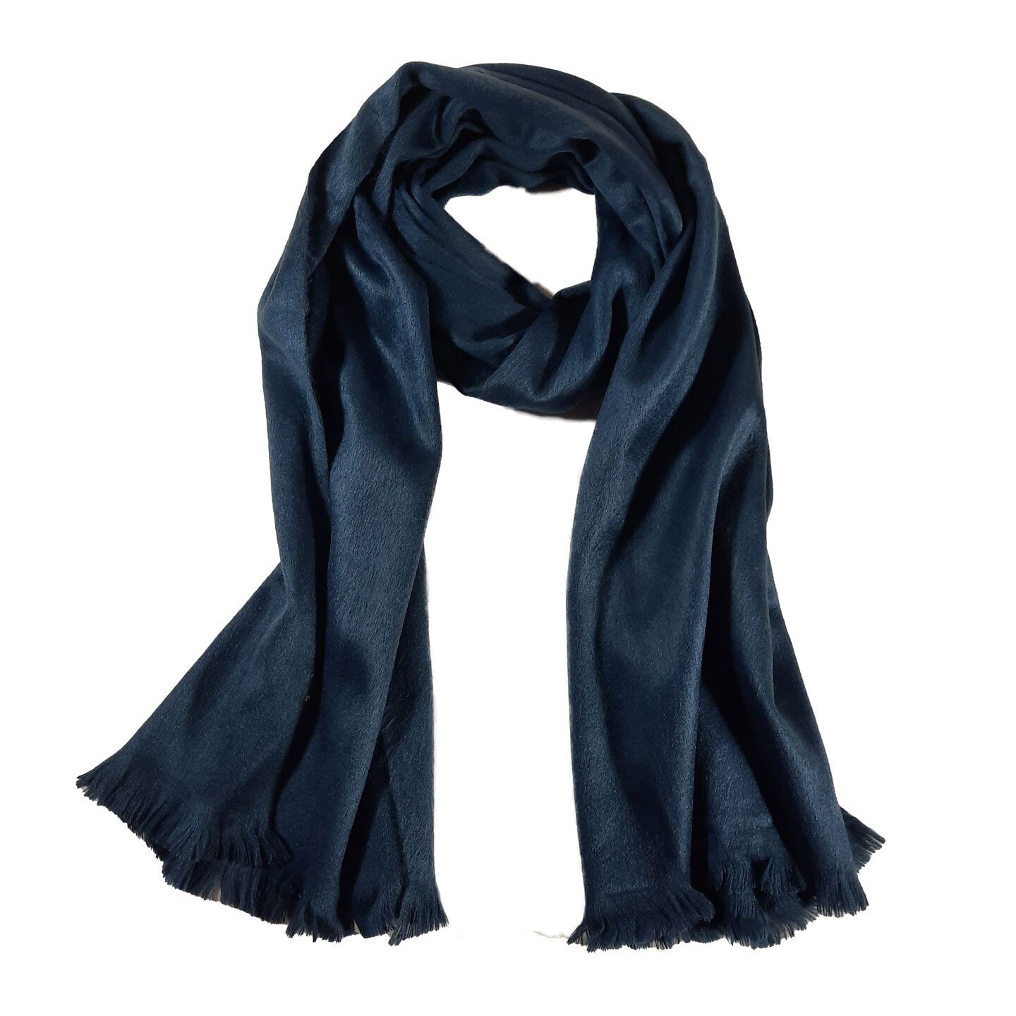 Alpaca shawl | Extra Long Scarf | Blue