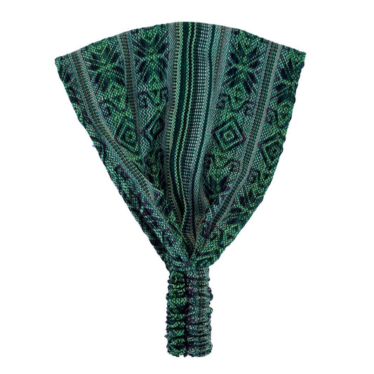 Hippie Wide Headbands for Women and Men | Emerald Black
