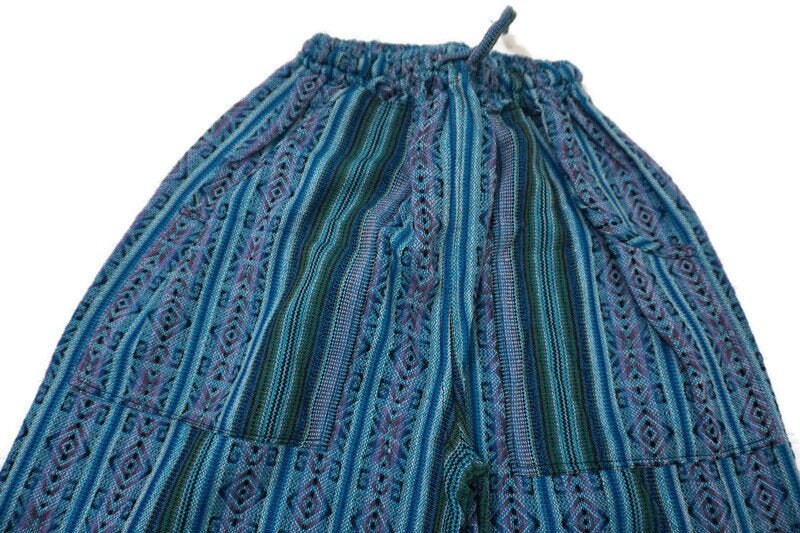 Bohemian Hippie Pants Size L | Turquoise Purple