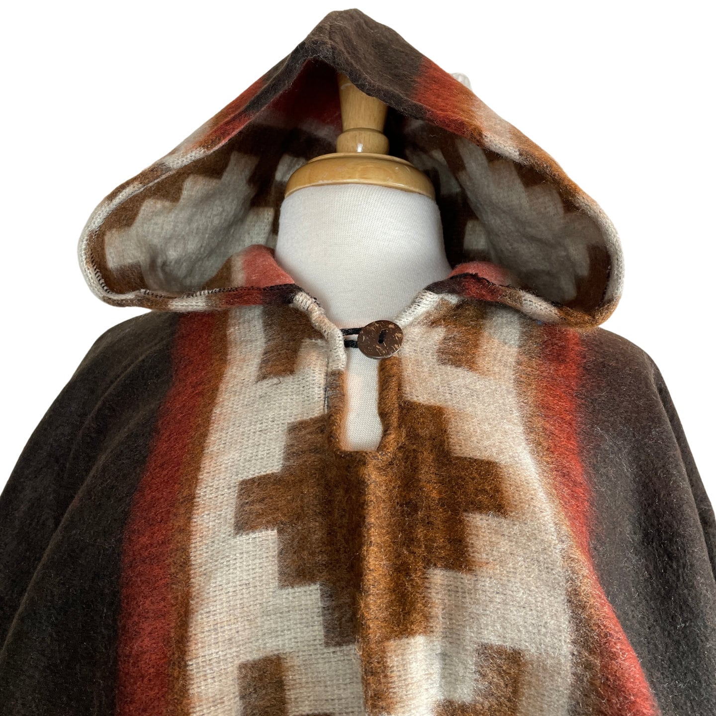Unisex Hooded Poncho | Chocolate Rust