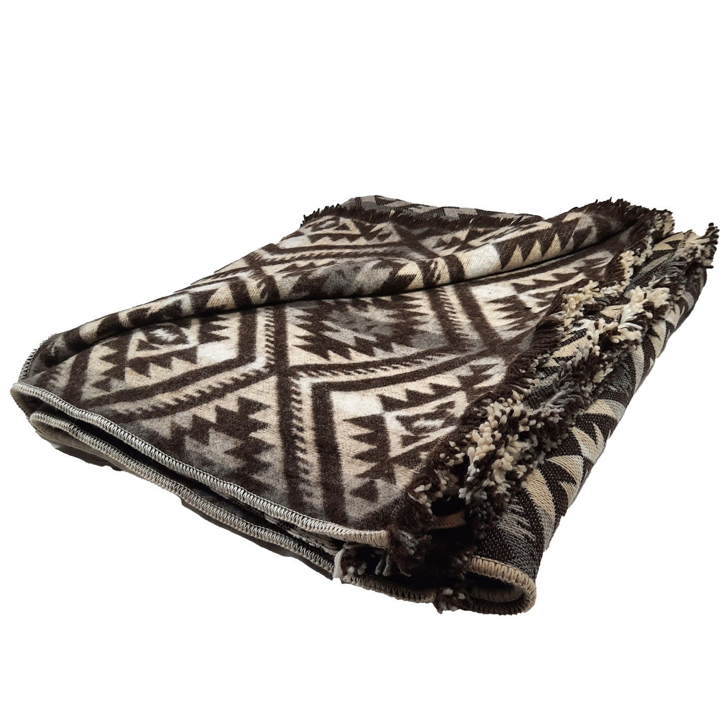 Warm Queen Size Blanket | Beige Brown Gray