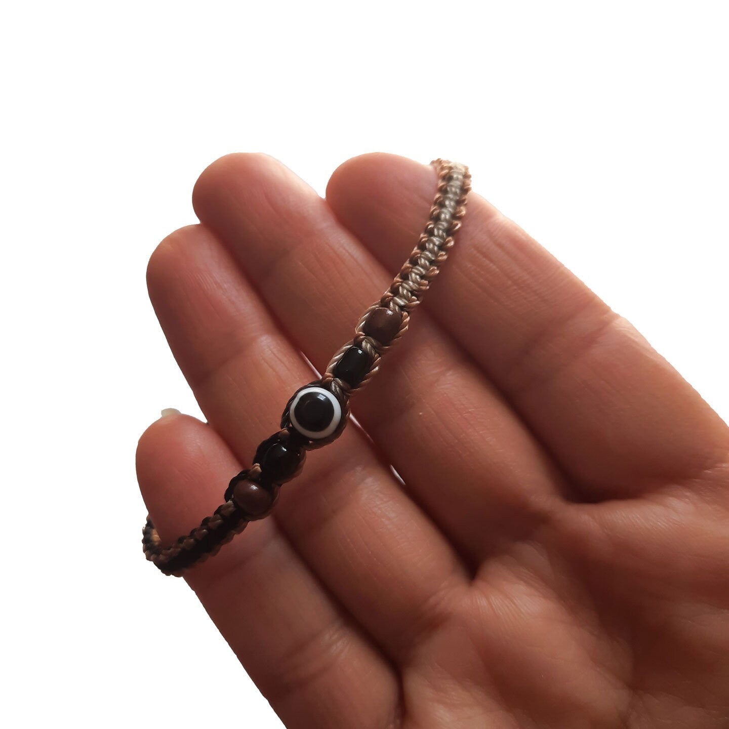 Adjustable Evil Eye Friendship Bracelet for Men or Women