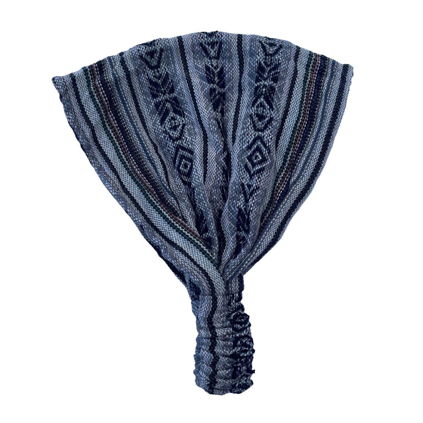 Wide Boho Yoga Headband | Gray Black Stone