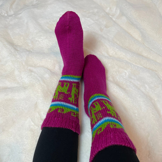 Warm Soft Winter Colorful Mid Calf Socks | Size 9-10 US Adult Socks