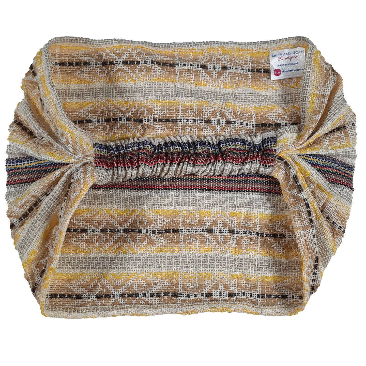 Wide Headband for Women and Men | Beige Yellow