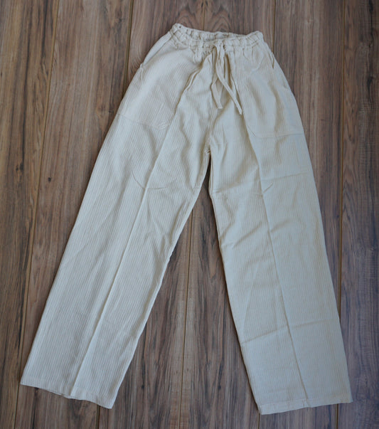 Beige Woven Boho Pants Size XL