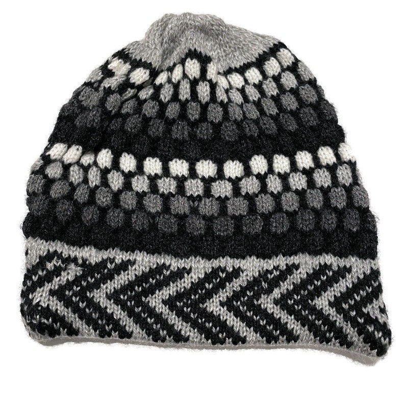Warm Hand Knitted Alpaca Beanie Hat | Natural Colors