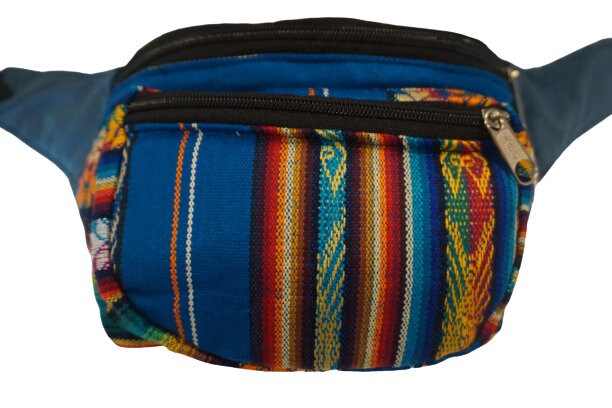 Trendy Tribal Fanny Pack | Blue Brown Orange