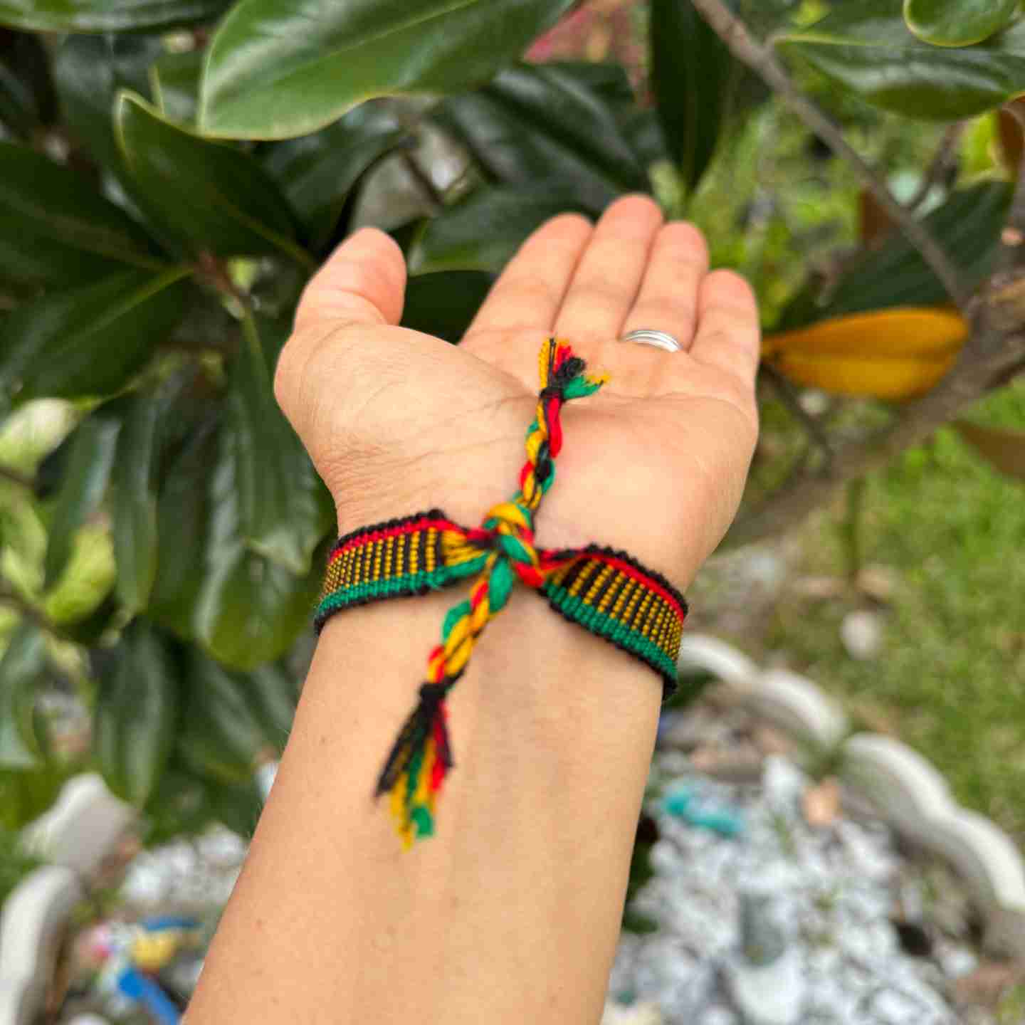 ONE LOVE Rastafari Adjustable Friendship Bracelet